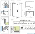 Radaway Idea Kdj Brushed GunMetal kabina 160x110cm lewa szczotkowany grafit 387046-92-01L/387053-92-01R
