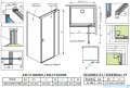 Radaway Nes 8 Black Kdj II kabina 100x100cm prawa czarny mat/szkło przejrzyste 10086100-54-01R/10089100-01-01