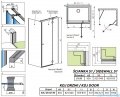 Radaway Torrenta KDJ kabina prysznicowa 85x95 prawa przejrzyste wspornik krzyżowy 133285-01-01R/1330095-01-01