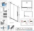 Radaway Furo SL Black DWJ drzwi 100cm lewe czarny mat/szkło przejrzyste 10307522-54-01L/10110480-01-01