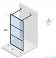 Riho Grid GB401 kabina prysznicowa Walk In 120cm czarna G004033121