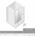 New Trendy Avexa drzwi wnękowe 130x200 cm przejrzyste prawa EXK-1452