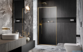 Radaway Modo F SL Gold II kabina Walk-in 100x201,6cm lewa złoty połysk szkło przejrzyste 10419104-09-01L