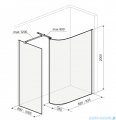 Excellent Vidoq walk-in kabina prysznicowa gięta, ścianka prosta 100cm, ścianka gięta 83cm czarny mat KAEX.1507.K.1000.0830.BL