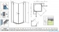 Radaway Torrenta Kdd Kabina prysznicowa 100x80 szkło grafitowe 32273-01-05NL