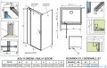 Radaway Nes 8 Black Kdj II kabina 100x70cm lewa czarny mat/szkło przejrzyste 10086100-54-01L/10089070-01-01