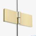 New Trendy Nesta Light Gold kabina pięciokątna asymetryczna 100x80x200 cm lewa drzwi lewe złoty połysk/szkło przejrzyste K-4587