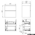 Elita Look szafka z umywalką 60x63x45cm biały mat 167592/145830