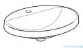 Geberit VariForm Umywalka owalna z półką z otworem na baterię, bez przelewu 60x48cm KeraTect 500.726.00.2