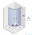 Riho Hamar 2.0 R309 kabina prysznicowa półokrągła 90x90cm przejrzyste G007002120