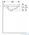Geberit VariForm Umywalka owalna z półką z otworem na baterię 60x48cm KeraTect 500.724.00.2
