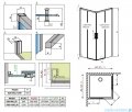 Radaway Idea 8 Kdd kabina 90x120cm szkło przejrzyste 10370090-01-01L/10370120-01-01R