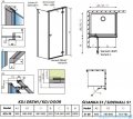 Radaway Essenza New Kdj kabina 90x80cm prawa szkło przejrzyste 385044-01-01R/384051-01-01