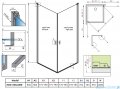 Radaway Nes Kdd I Brushed GunMetal kabina 80x80cm szczotkowany grafit 10021080-92-01L/10021080-92-01R