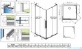 Radaway Furo SL Black KDD kabina 110x120cm czarny mat/szkło przejrzyste 10305110-54-01L/10305120-54-01R