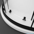 Radaway Premium Pro Black Pdd kabina 100x100cm czarny mat/szkło przejrzyste 1013000-01-01/1013300-54-01