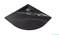 Besco Vexo Marble Black brodzik 90x90cm półokrągły Czarny Marmur  VMB-90-90-P