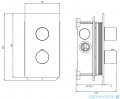 Omnires Contour bateria termostatyczna podtynkowa miedź szczotkowana CT8036CPB
