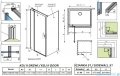 Radaway Nes 8 Kdj II kabina 120x90cm lewa przejrzyste 10086120-01-01L/10089090-01-01