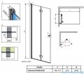 Radaway Nes 8 KDD B kabina walk in 80cm lewa przejrzyste 10074080-01-01L