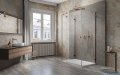 Radaway Essenza Pro Brushed Copper Kdj+S kabina 75x80x75cm lewa szczotkowana miedź 10097380-93-01L/10098075-01-01/10098075-01-01