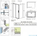 Radaway Idea Kdj drzwi 100cm lewe szkło przejrzyste 387040-01-01L