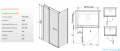Sanplast kabina narożna prostokątna 90x100x198 cm KNDJ2/PRIII-90x100 biały/przejrzyste 600-073-0290-01-401