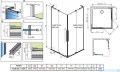 Radaway Furo SL Gold KDD kabina 90x100cm złoty połysk/szkło przejrzyste 10305090-09-01L/10305100-09-01R