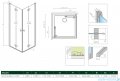  Radaway Nes 8 Black Kdd B kabina 80x100cm czarny mat/szkło przejrzyste 10074080-54-01L/10074100-54-01R