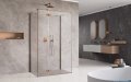 Radaway Essenza Brushed Copper Kdj+S kabina 75x90x75cm lewa szczotkowana miedź 1384049-01-01/1385020-93-01L/1384049-01-01