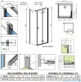 Radaway Fuenta Kdj B kabina 90x120cm prawa chrom połysk szkło przejrzyste 1384082-01-01R/1384054-01-01