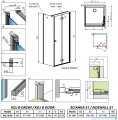 Radaway Fuenta Kdj B kabina 90x100cm prawa chrom połysk szkło przejrzyste 1384082-01-01R/1384052-01-01
