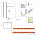 Radaway Idea Kdj Brushed Gold kabina 100x70cm lewa szczotkowane złoto 387040-99-01L/387048-99-01R
