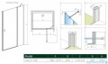 Radaway Nes Dwj II drzwi wnękowe 100cm prawe szkło przejrzyste 10036100-01-01R