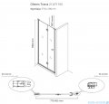Oltens Trana drzwi prysznicowe wnękowe 80cm szkło przejrzyste 21207100