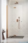 Radaway Nes 6 Brushed Copper KDD B kabina walk-in 90cm lewa szczotkowana miedź szkło przejrzyste 10024090-93-01L