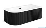 Besco Avita Ryfle Matt Black 150x75cm obudowa wanny RYFLOWANA CZARNA lewa/prawa OAV-150-NSCR