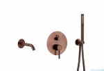 KFA MOZA ROSE GOLD podtynkowy zestaw wannowy z baterią 3 funkcyjną miedź szczotkowana 5039-401-34