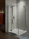 Radaway Kabina prysznicowa Almatea Kdd 80x90 szkło grafitowe + brodzik Doros D + syfon 32187-01-05N