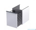 Oristo Etna szafka niska z koszem Ryflowana 40x50x45cm Biały Mat OR52-SN1S-40-2R