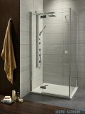 Radaway Kabina prysznicowa Almatea Kdj 90x80 lewa szkło przejrzyste + brodzik Doros D 32148-01-01NL