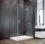 Besco Viva kabina prostokątna prawa z brodzikiem i syfonem 120x80cm przejrzyste VPP-128-195C/BAX-120-80-P