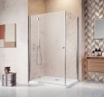 Radaway Torrenta Kdj Kabina prysznicowa 90x80 lewa szkło przejrzyste + brodzik Doros D + syfon 32249-01-01NL