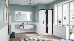 Novellini Glax 1 2.0 kabina standard 90x90 czarna G21R99M-1HH