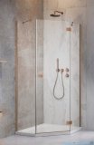 Radaway Essenza Ptj Brushed Copper kabina pięciokątna 80x80cm prawa szczotkowana miedź 1385010-93-01R/1385049-01-01