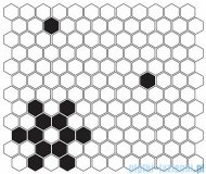Dunin Mini Hexagon B&W Snow płytka ścienna 26x30cm