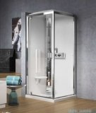 Novellini Glax 3 GF80 kabina z hydromasażem 80x80 chrom GL3GF80T1F-1K