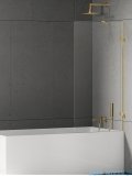 New Trendy Eventa Gold Shine Parawan nawannowy 50x150 cm z wspornikiem skośnym przejrzyste Złoty połysk EXK-4892
