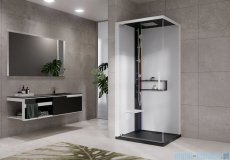 Novellini Glax 2 2.0 kabina z hydromasażem hydro plus 80x80 lewa czarna G22GF80ST1L-1HU