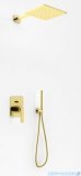 Kohlman Experience Brushed Gold zestaw prysznicowy z deszczownicą kwadratową 25x25 cm złoto szczotkowane QW210EGDBQ25